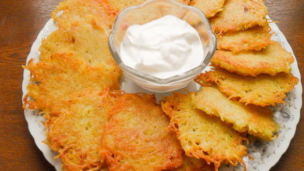 драники с чесноком