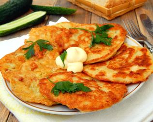 Драники с курицей