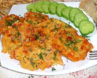 Драники с ветчиной