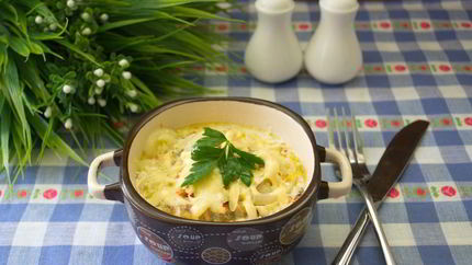 Драники в горшочках с мясом