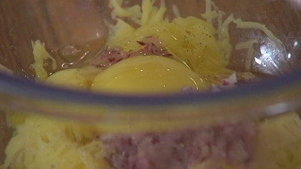 картофельные драники с треской