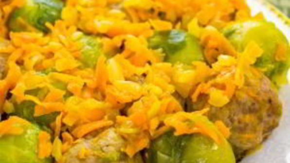брюссельская капуста с фрикадельками
