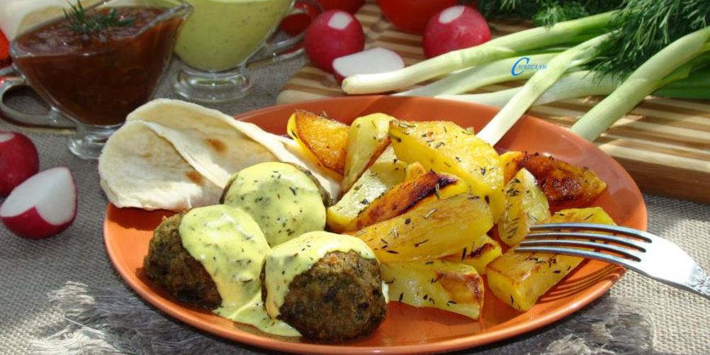 Рецепт фрикаделек из баклажана и белой фасоли