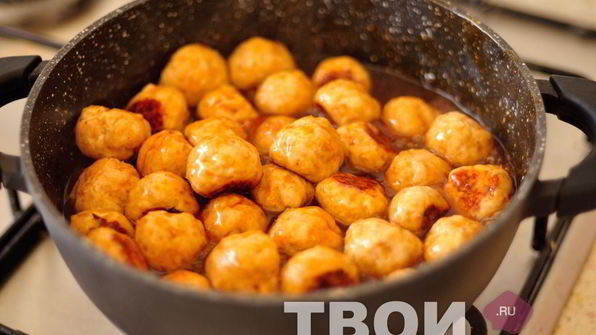 куриные фрикадельки в глазури из сидра