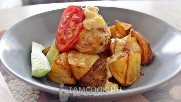 сливочные фрикадельки с картофелем фри