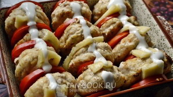 сливочные фрикадельки с картофелем фри