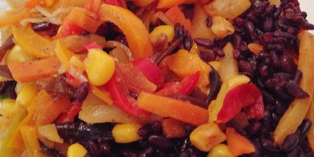 Рецепт черного риса с китайской заправкой