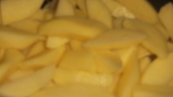 картофель с гузками индейки и овощами