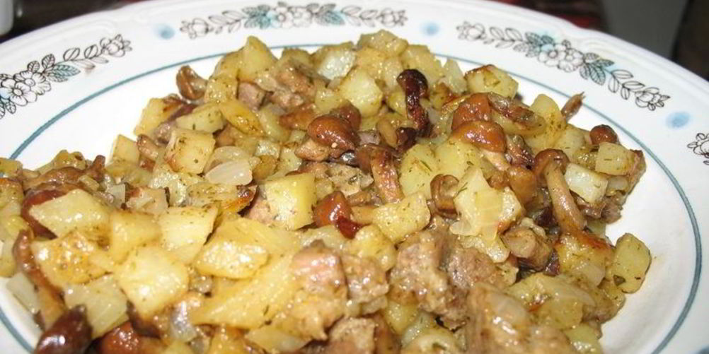 Рецепт картошки с грибами опятами жареная