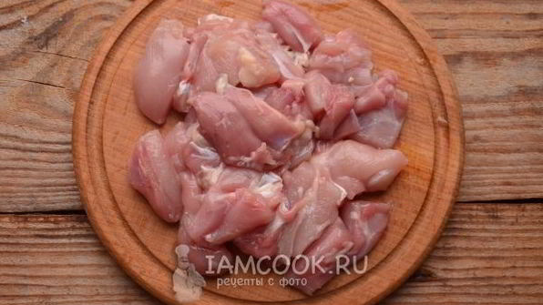 картошка с курицей, сыром и майонезом в духовке