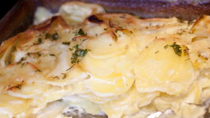 Картошка со сливками в духовке