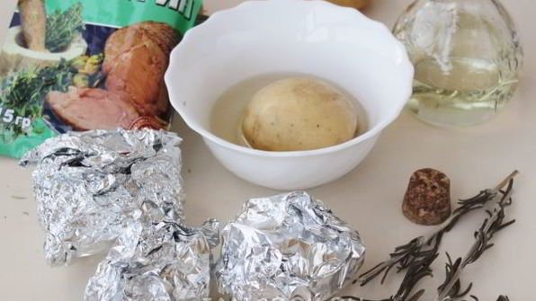 картошка в мундире в фольге в духовке