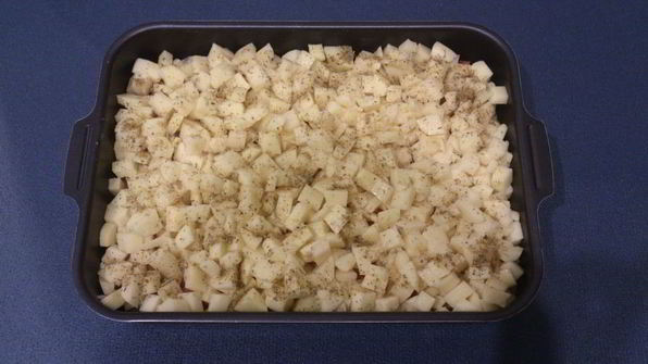 молодой картофель с курицей