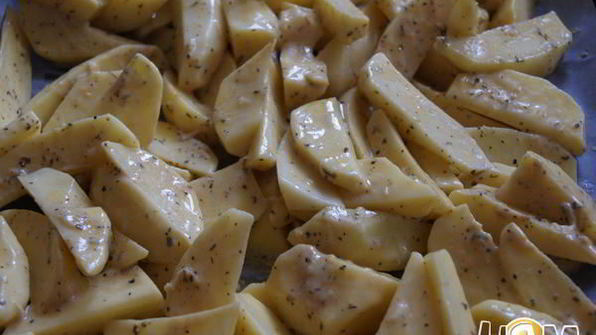 печеный картофель с горчицей