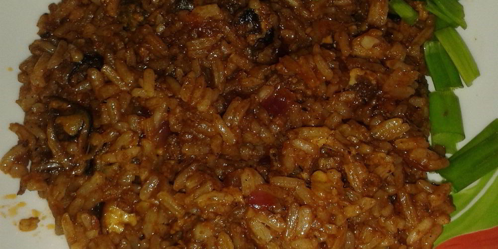 Рецепт пряного риса с мидиями