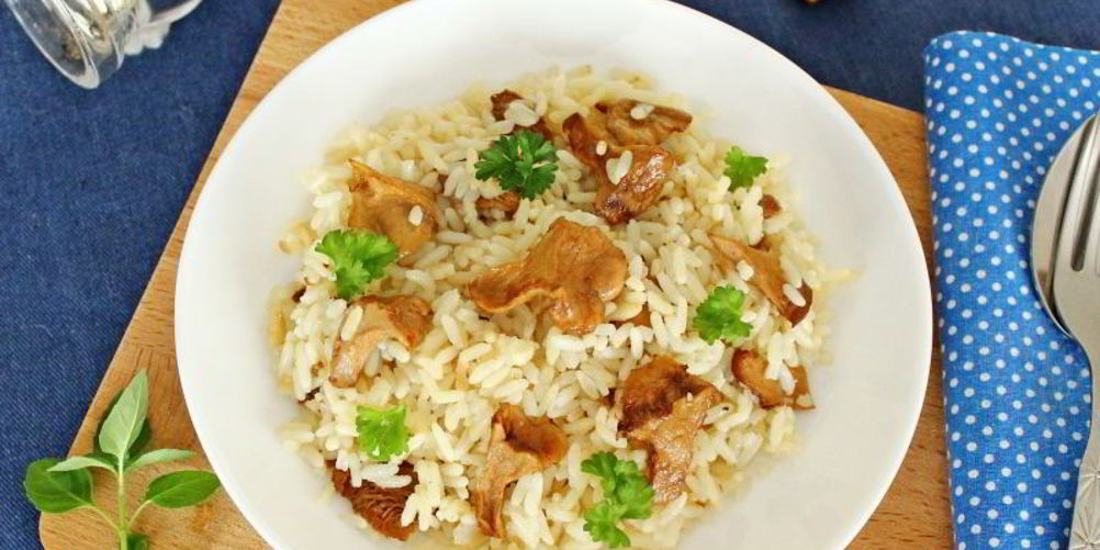 Рецепт риса с грибами в мультиварке