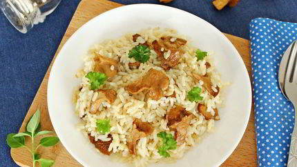 Рис с грибами в мультиварке