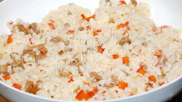 рис с грибами