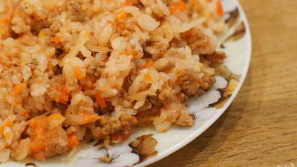 Рис с куриным фаршем