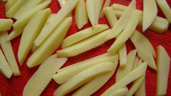 жареная картошка с шампиньонами и луком