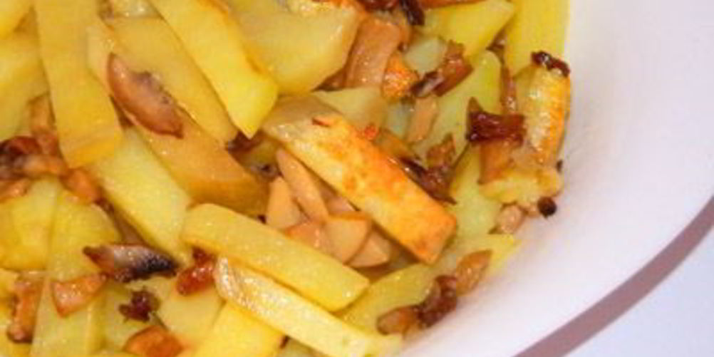 Рецепт жареной картошки с шампиньонами