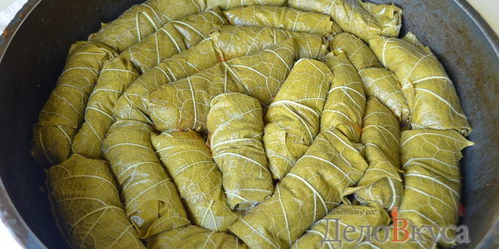 Рецепт долмы из виноградных листьев