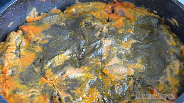 долма из виноградных листьев