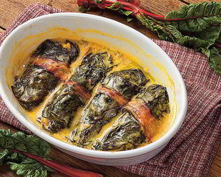 Голубцы из листьев свеклы с сыром