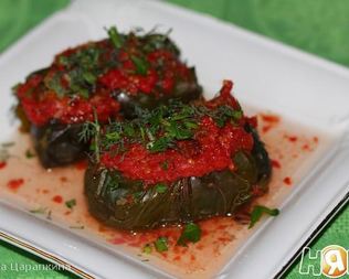 Голубцы из свекольной ботвы с булгуром