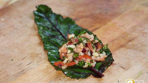 голубцы из свекольной ботвы с булгуром