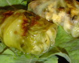 Голубцы с грибами и брынзой