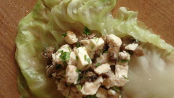 голубцы с грибами и брынзой