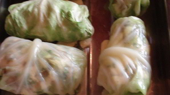 голубцы с грибами и брынзой