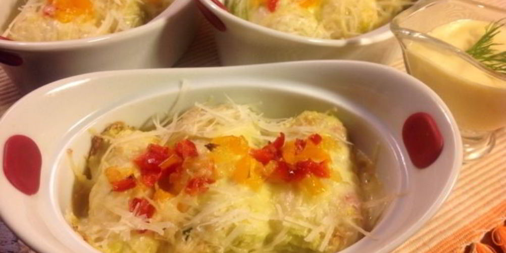 Рецепт голубцов с кускусом и семгой