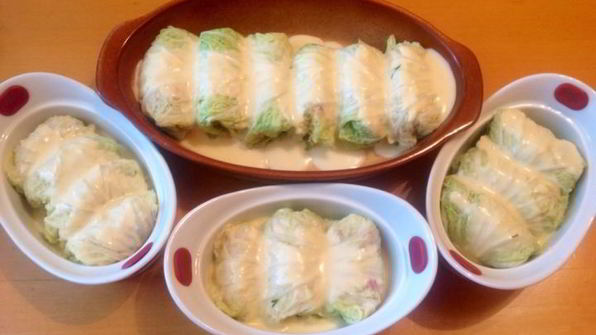 голубцы с кускусом и семгой