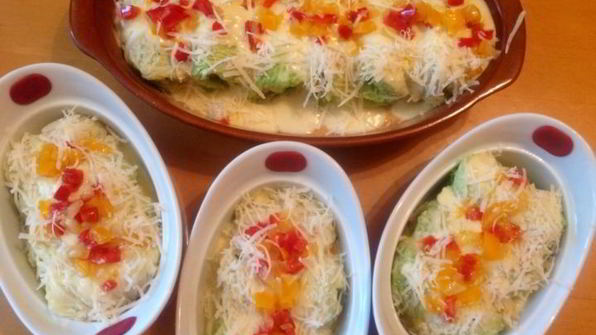 голубцы с кускусом и семгой