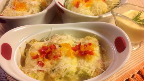 голубцы с кускусом и семгой