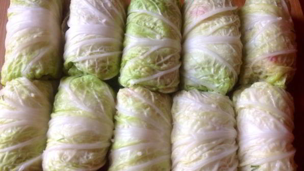 голубцы с кускусом и семгой