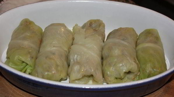 голубцы с отрубями, гречей и горгонзолой