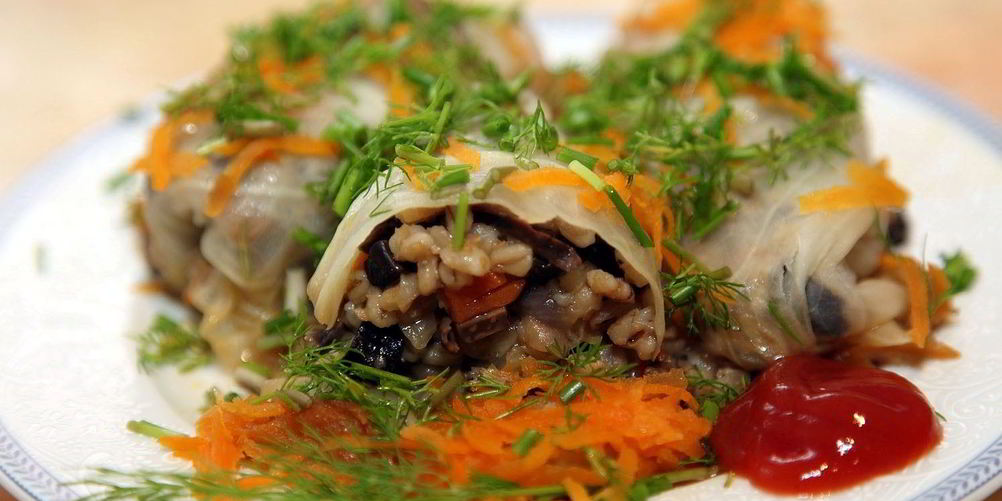 Рецепт голубцов вегетарианских с грибами