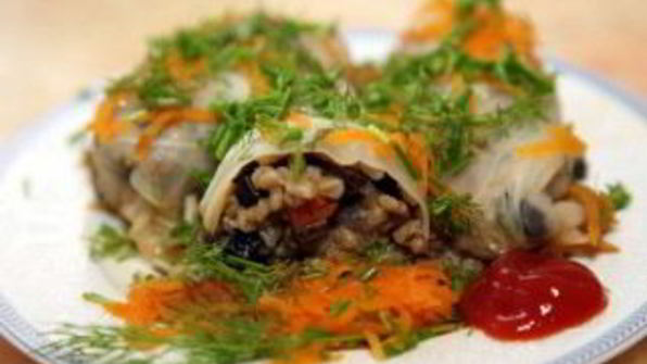 голубцы вегетарианские с грибами