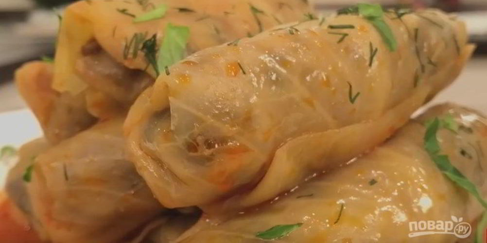 Рецепт постных голубцов с грибами