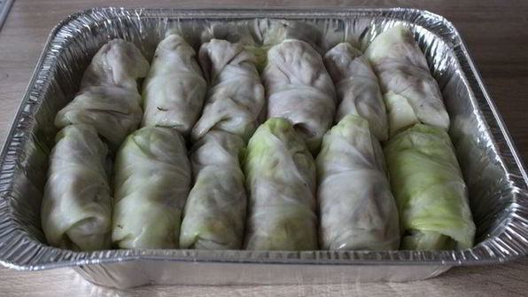 запеченные голубцы в кетчупе и сметане