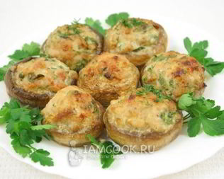 Фаршированные шампиньоны с фаршем