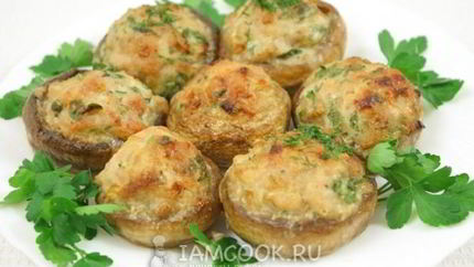 Фаршированные шампиньоны с фаршем