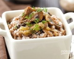 Грибы с гречкой