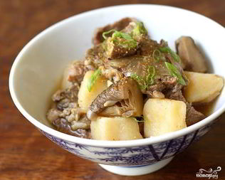 Грибы шиитаке с картошкой