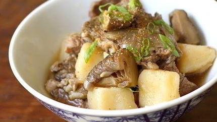 Грибы шиитаке с картошкой