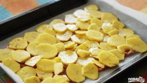 грибы со свининой и картофелем в духовке