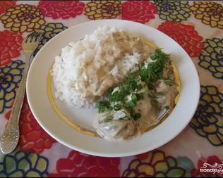 Грибы в сливочном соусе